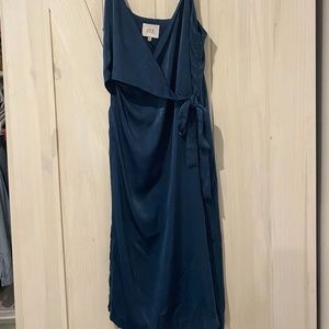 Just One Answer Midi Wrap Dress